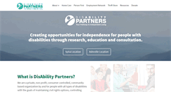 Desktop Screenshot of disabilitypartners.org